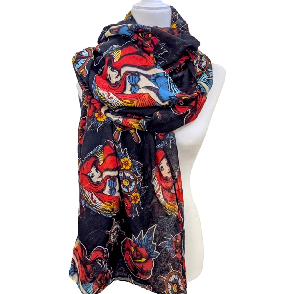 Colorful Patterned Women's Scarf